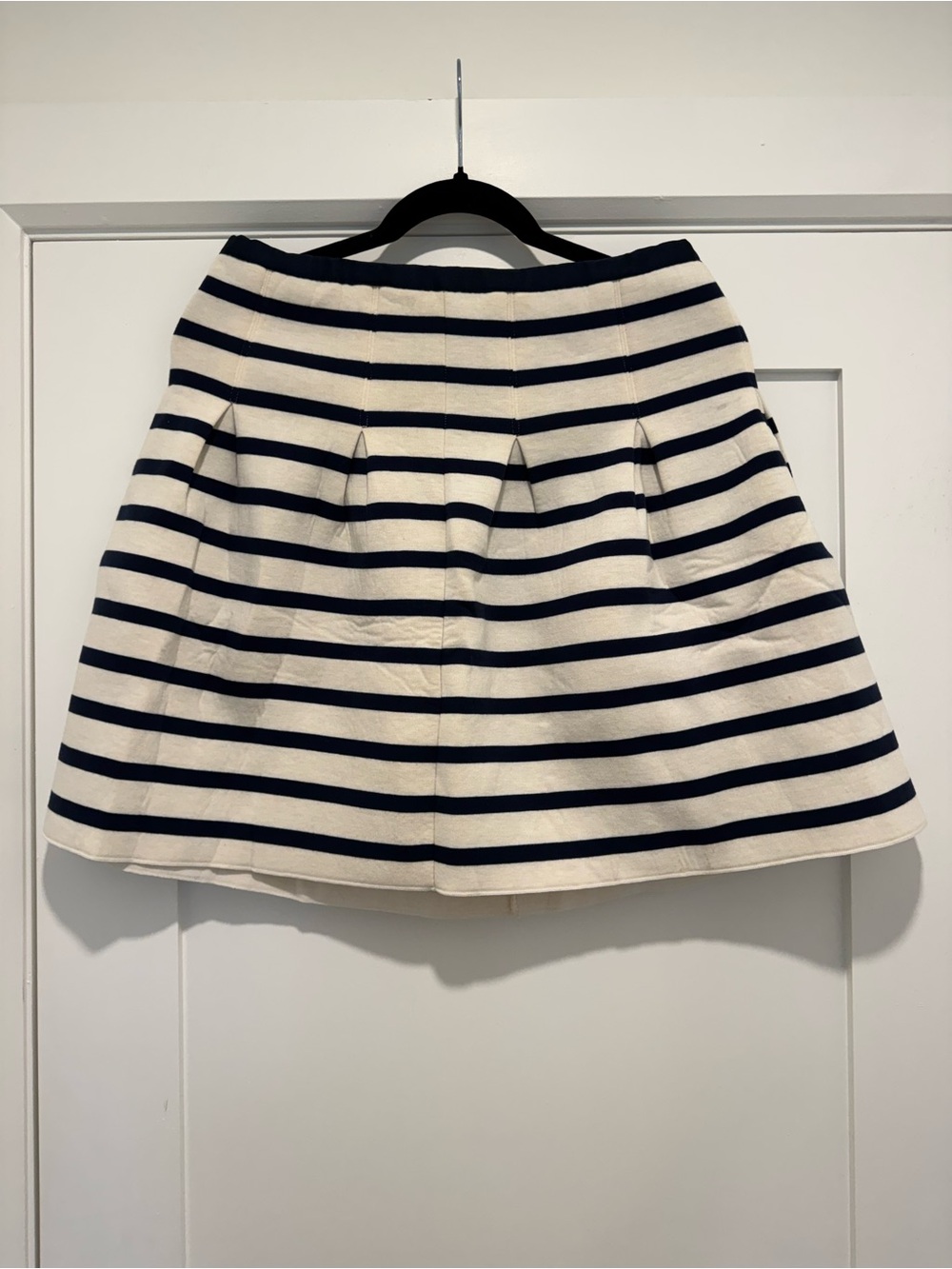 GAP Navy and White Striped Skater Skirt